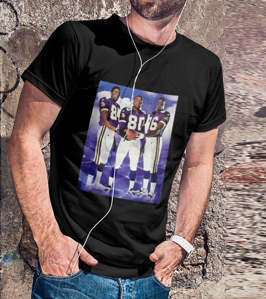 Randy Moss Cris Carter Jake Reed Minnesota Vikings Legendary Trio Football Players T-Shirt