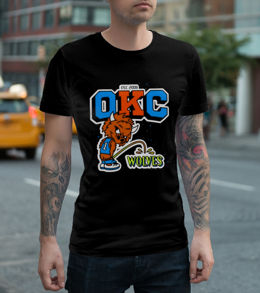 OKC Bison 2008 No 1 Jersey Vs Wolves T-Shirt