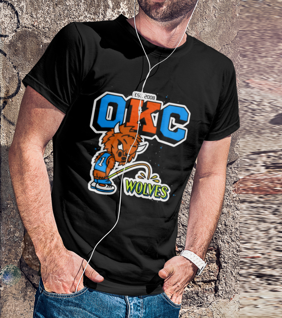 OKC Bison 2008 No 1 Jersey Vs Wolves T-Shirt
