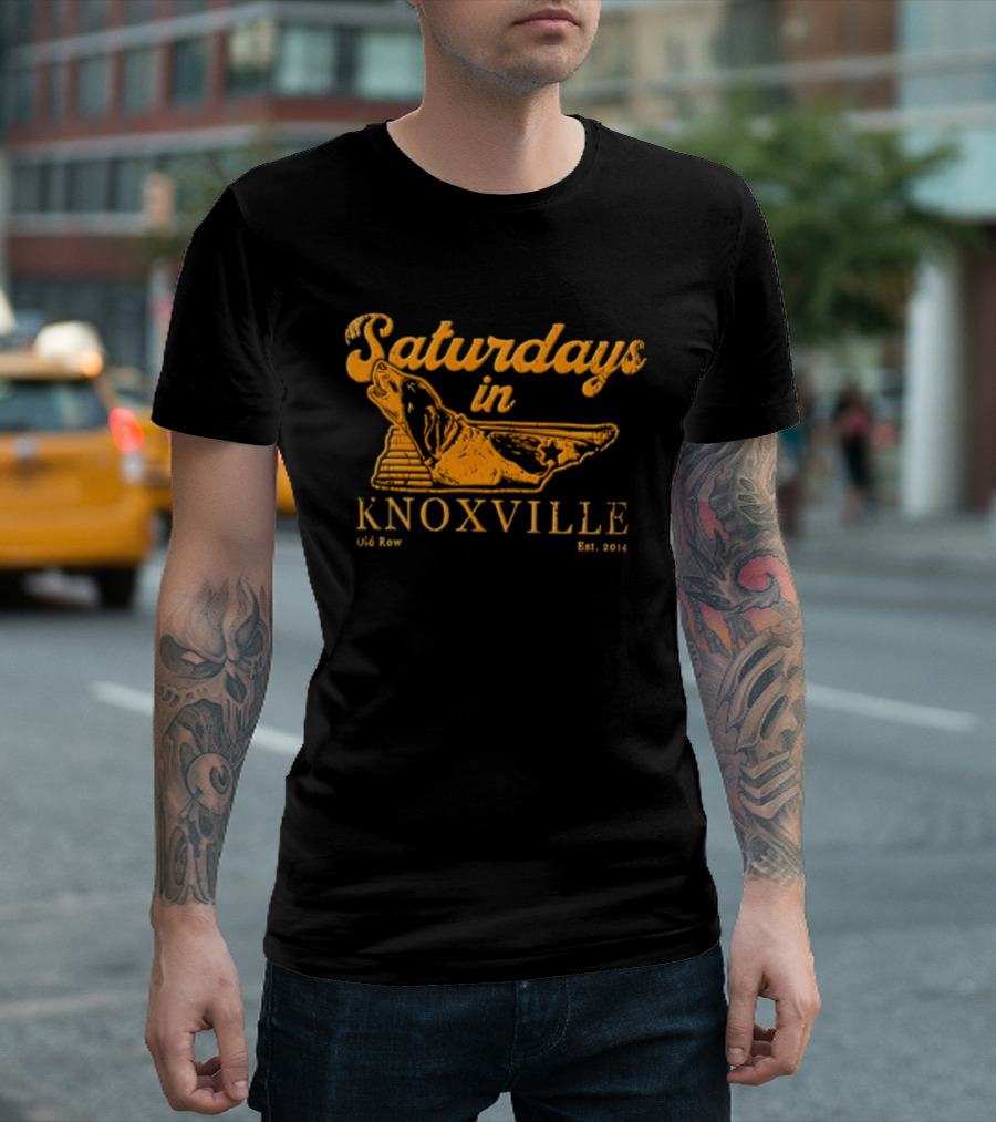 Saturdays In Knoxville Old Row 2014 Howling Dog Tennessee State T-Shirt