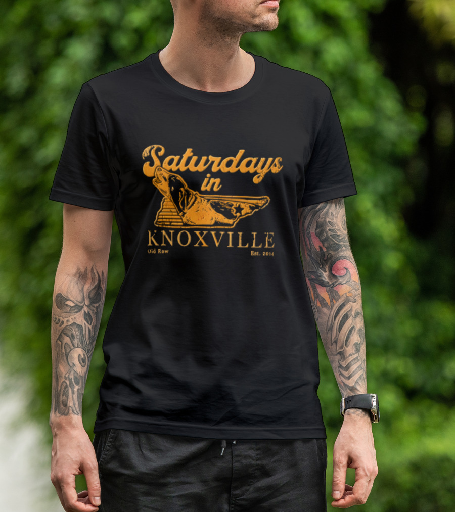 Saturdays In Knoxville Old Row 2014 Howling Dog Tennessee State T-Shirt