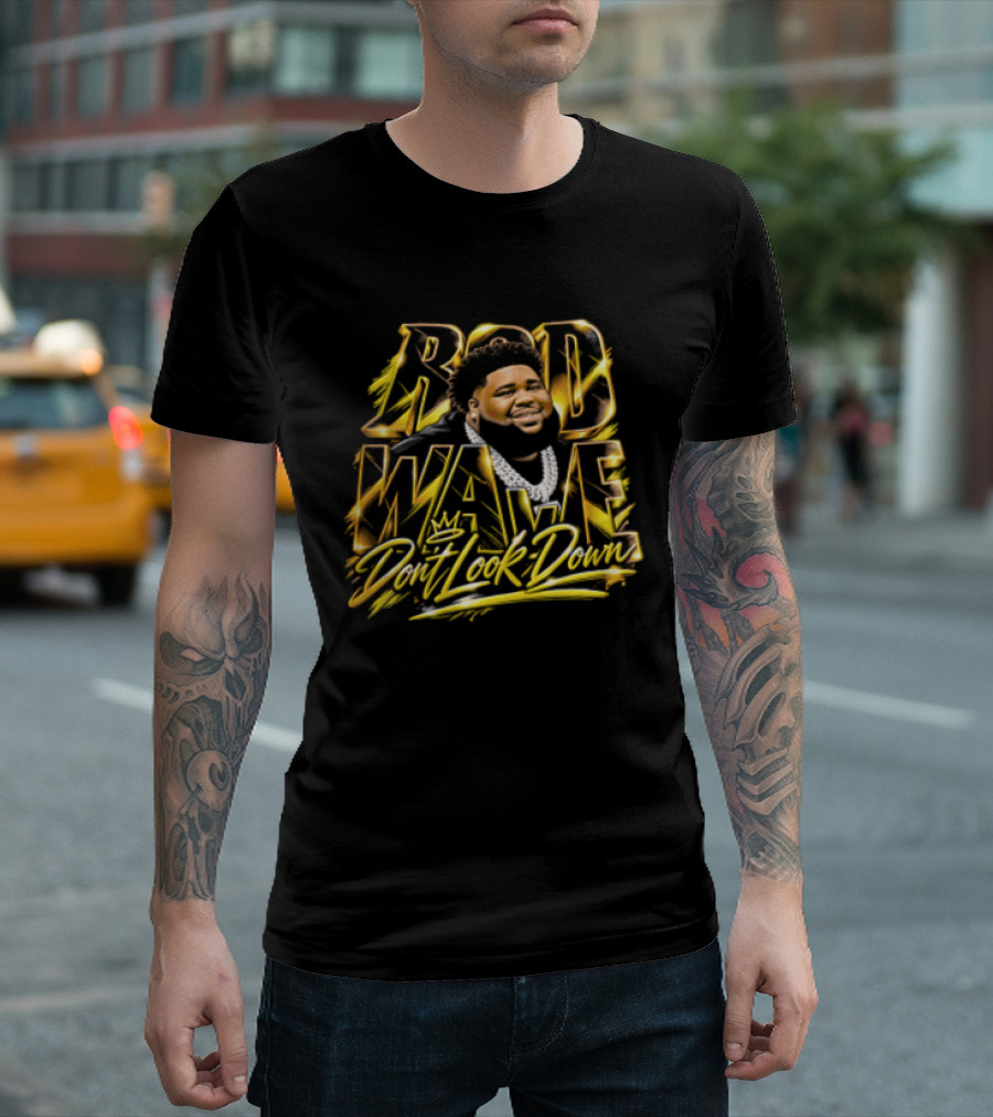 Rod Wave Don't Look Down Bold Gold T-Shirt