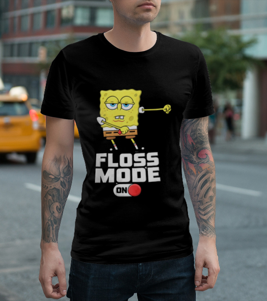 Squarepants Floss Mode On With Dabbing T-Shirt