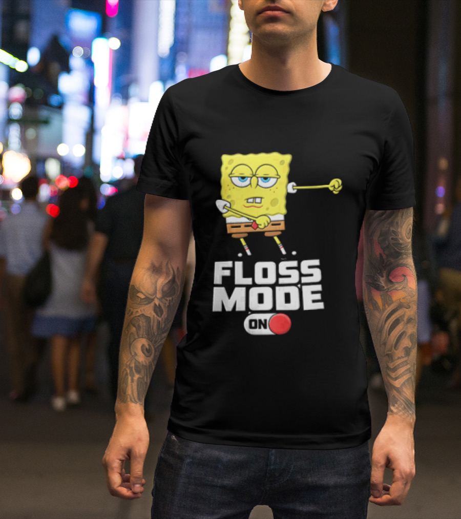 Squarepants Floss Mode On With Dabbing T-Shirt
