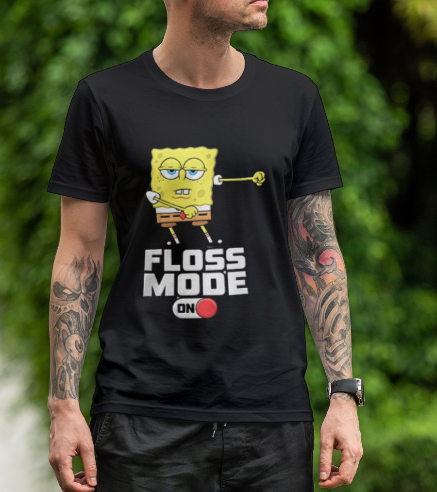 Squarepants Floss Mode On With Dabbing T-Shirt