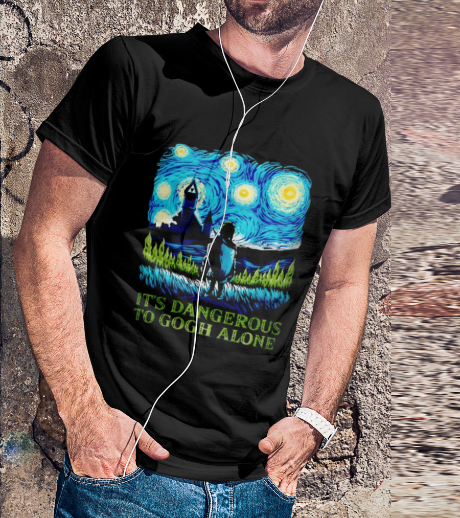 The Legend Of Zelda It's Dangerous To Gogh Alone Starry Night Link Standing T-Shirt
