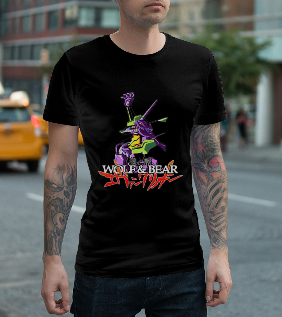 Wolf & Bear Store Shop Nge Tour Evangelion Mecha Anime T-Shirt