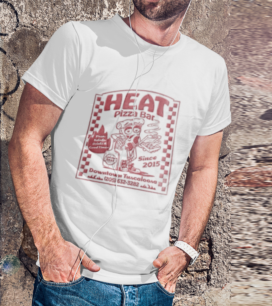 HEAT Pizza Franco Delivery Bear With Sizzling Pie T-Shirt