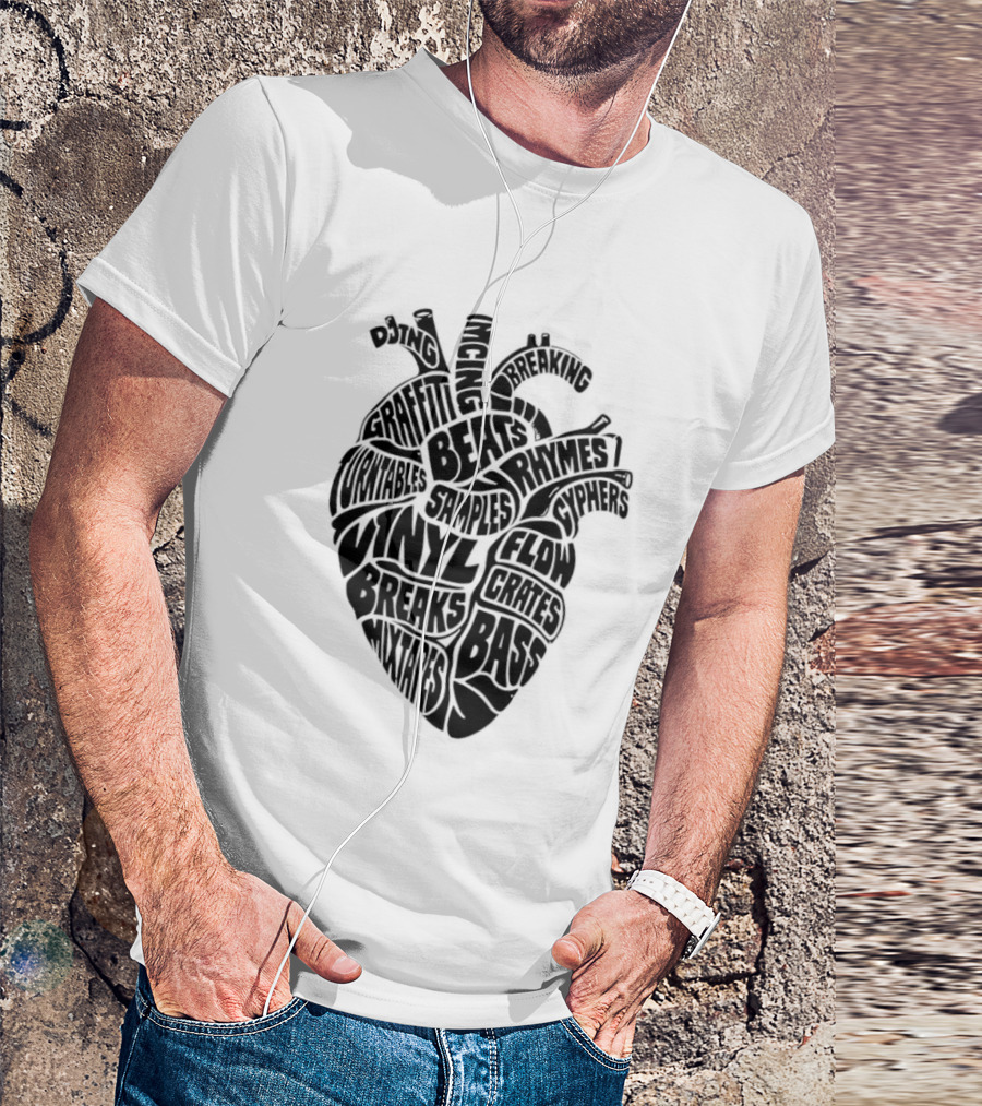 Heartbeat Of Hip Hop Culture Anatomy T-Shirt