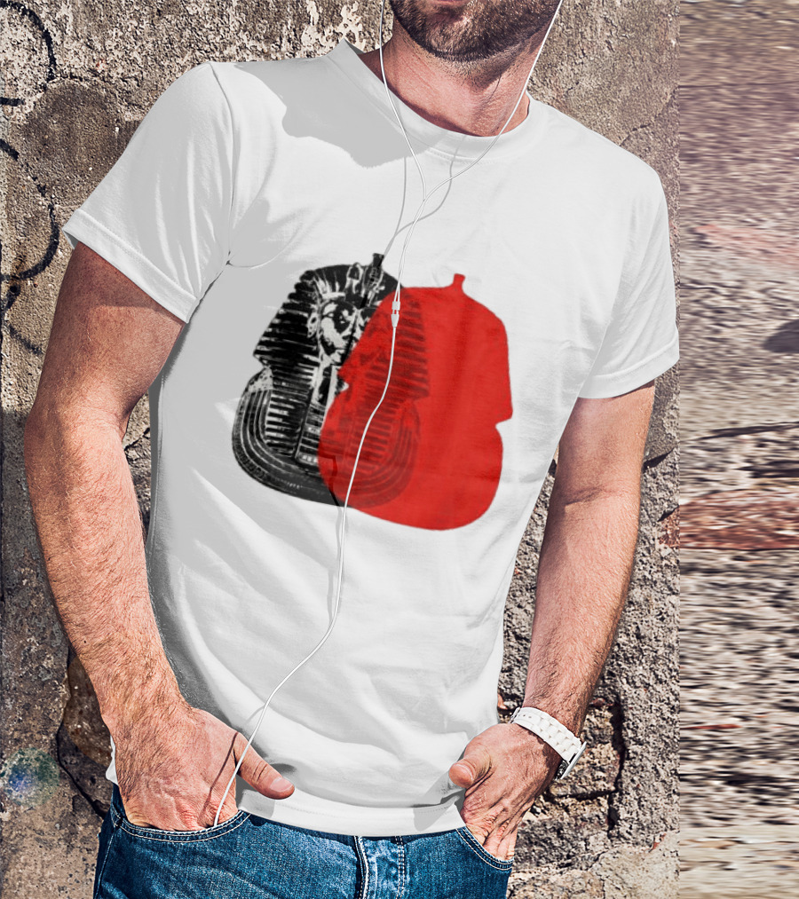 Pyramids Half Marathon Store The Tut Edit Egyptian Pharaoh Mask T-Shirt