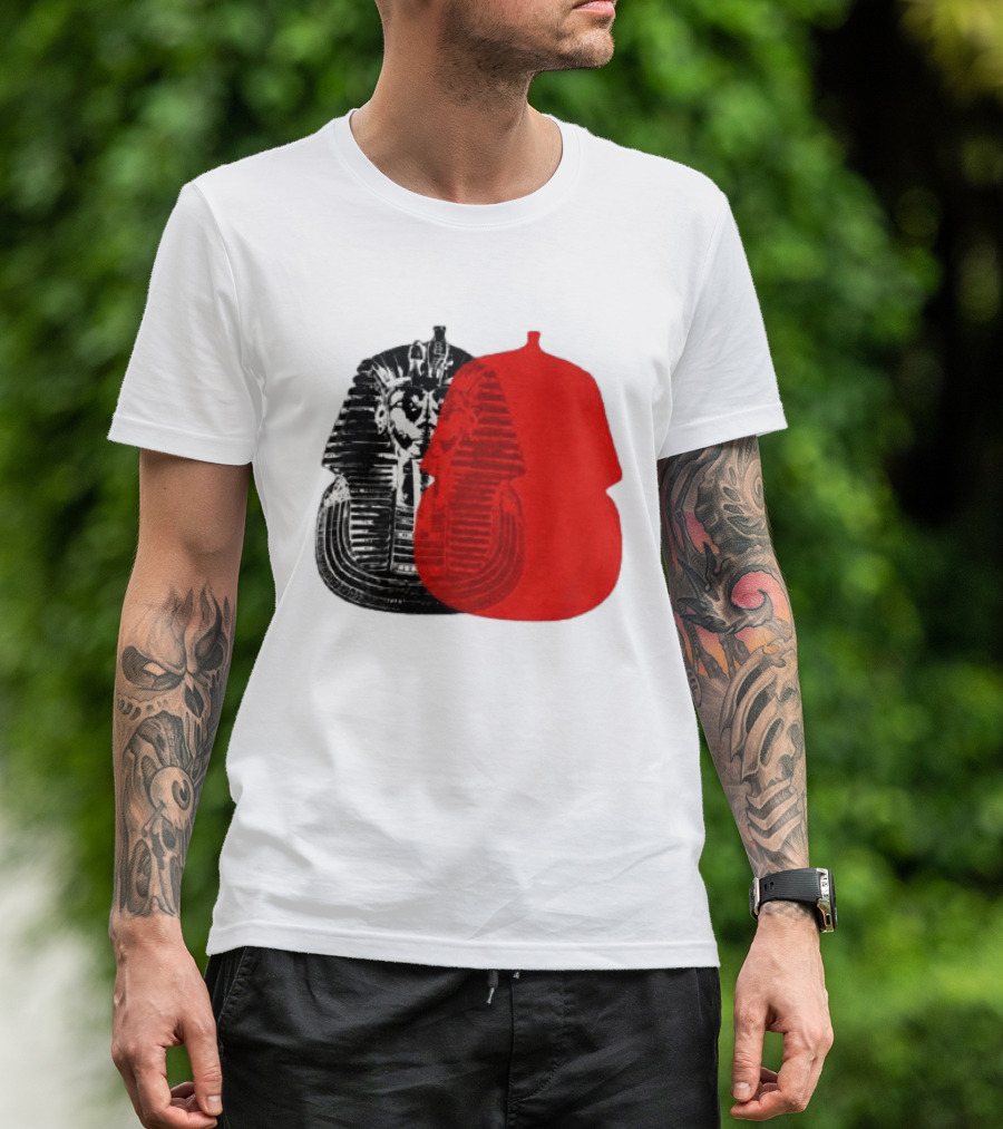 Pyramids Half Marathon Store The Tut Edit Egyptian Pharaoh Mask T-Shirt