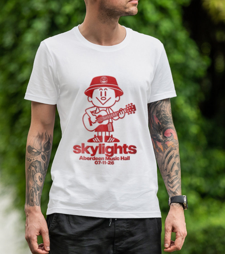 Skylights Aberdeen Music Hall 07/11/23 Boy Playing Guitar T-Shirt