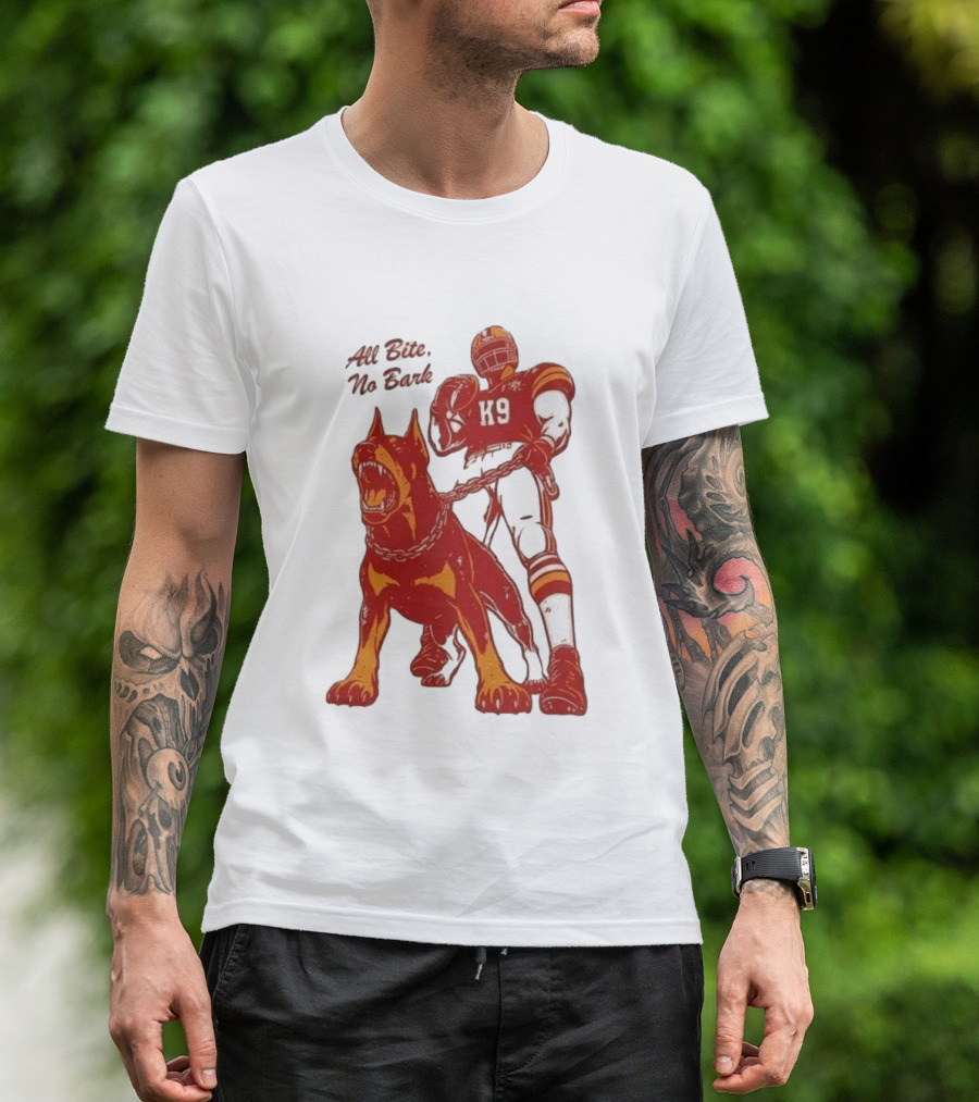 Kenneth Walker III K9 All Bite No Bark Football Player And Dog T-Shirt
