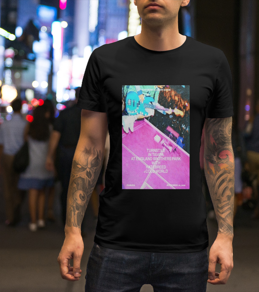 Turnstile Tampa England Brothers Park September 19 2026 Hatebreed Cold World Florida T-Shirt