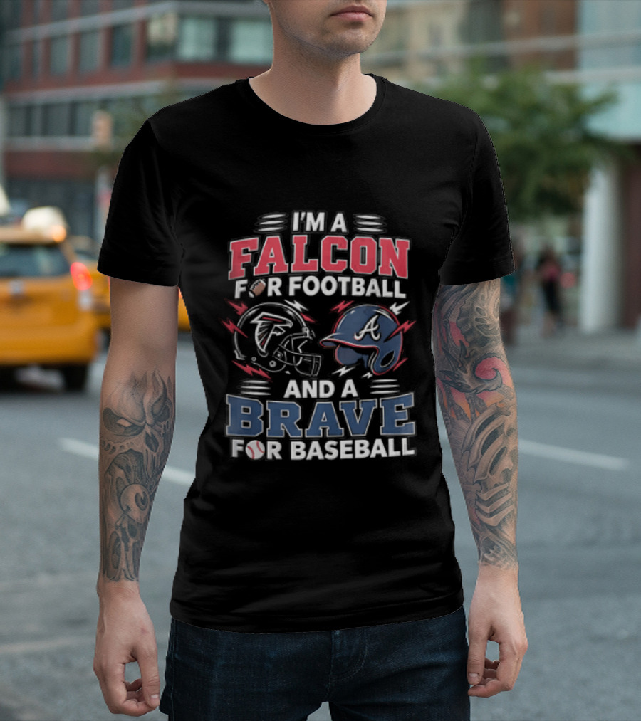 Atlanta Falcons Braves Football And Baseball Fan T-Shirt