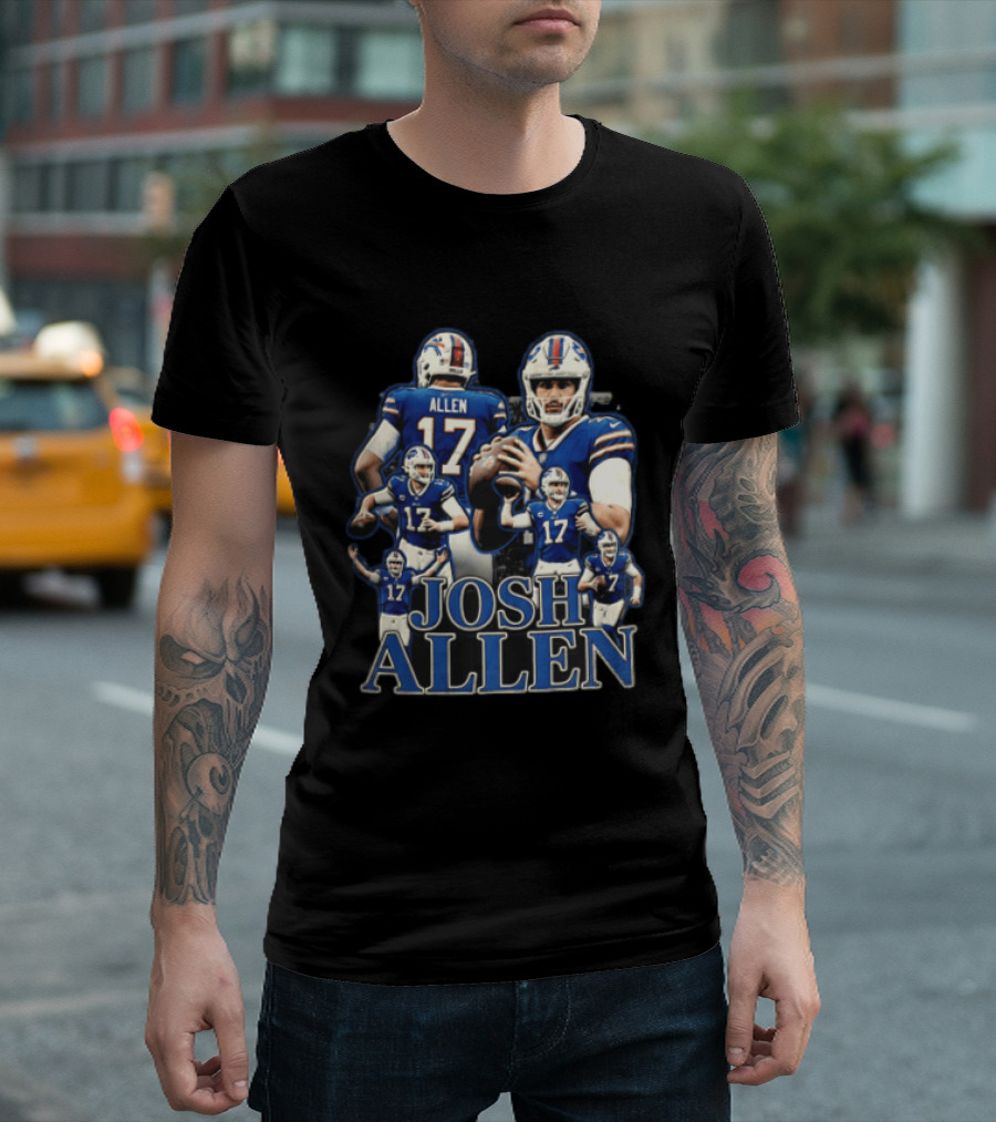 Josh Allen Buffalo Bills Multiple Poses 17 Football T-Shirt