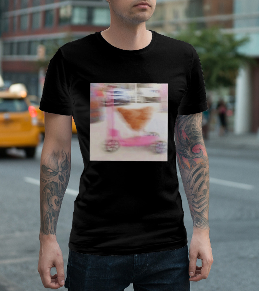 Chicken Riding Pink Scooter T-Shirt