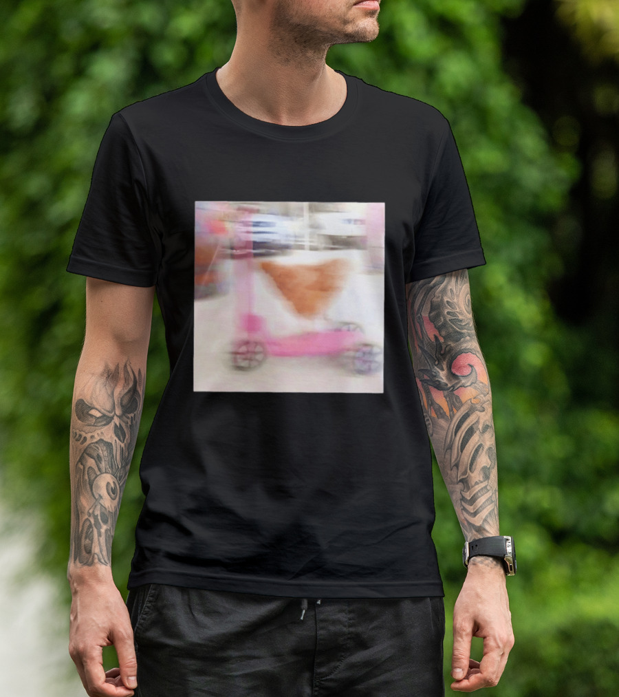 Chicken Riding Pink Scooter T-Shirt
