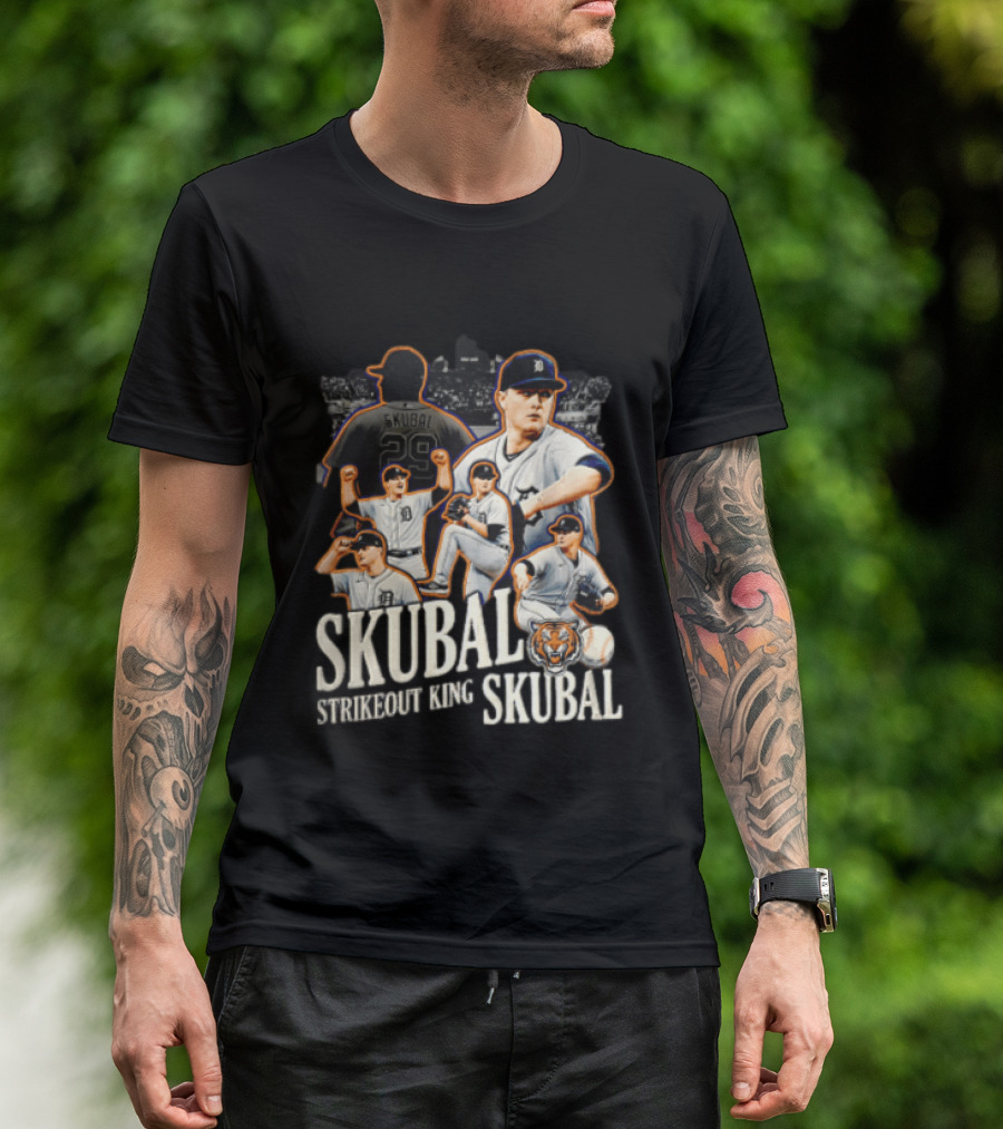 Detroit Tigers Skubal Strikeout King Baseball Pitcher Tiger T-Shirt