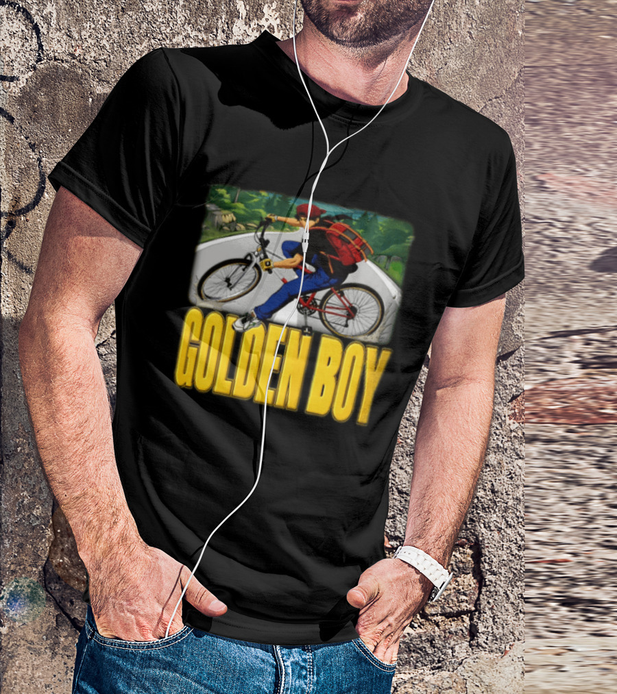 Golden Boy Kintaro Oe 1995 2025 Anime Boy Riding Bicycle Backpack T-Shirt