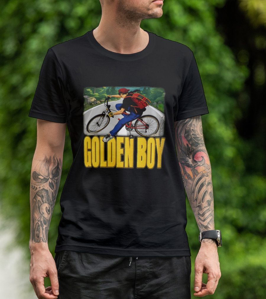 Golden Boy Kintaro Oe 1995 2025 Anime Boy Riding Bicycle Backpack T-Shirt