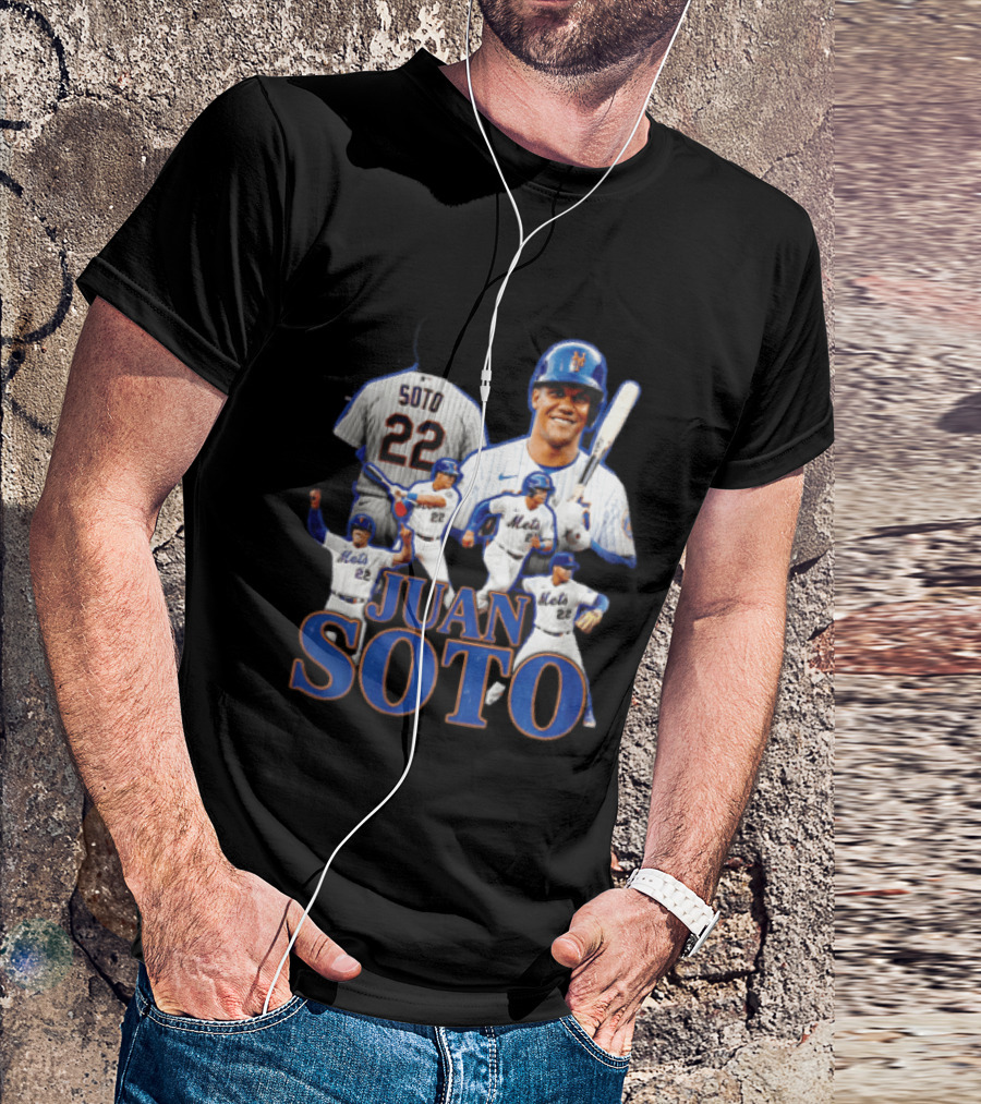 New York Mets Juan Soto 22 Baseball Player Collage T-Shirt
