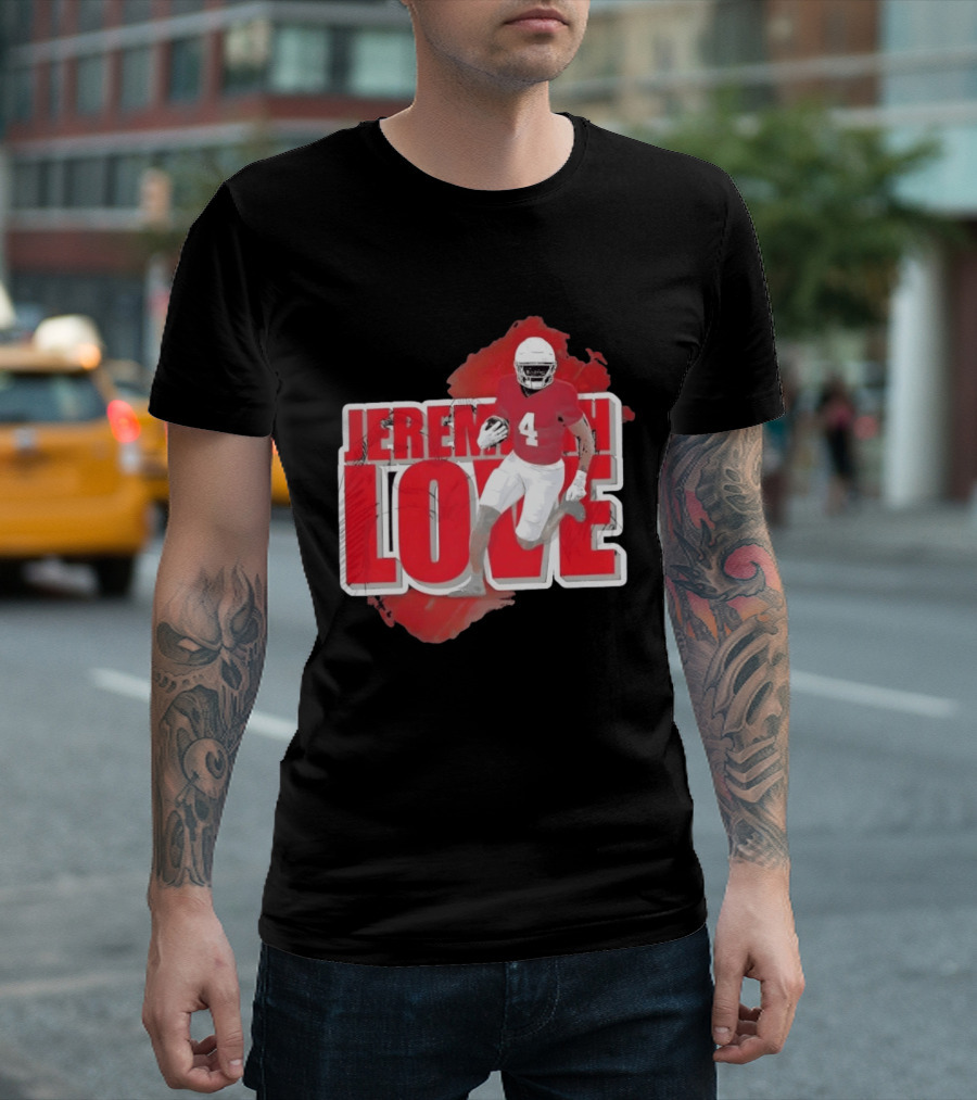 Jeremiyah Love Arizona Cardinals Football Number 4 Player T-Shirt