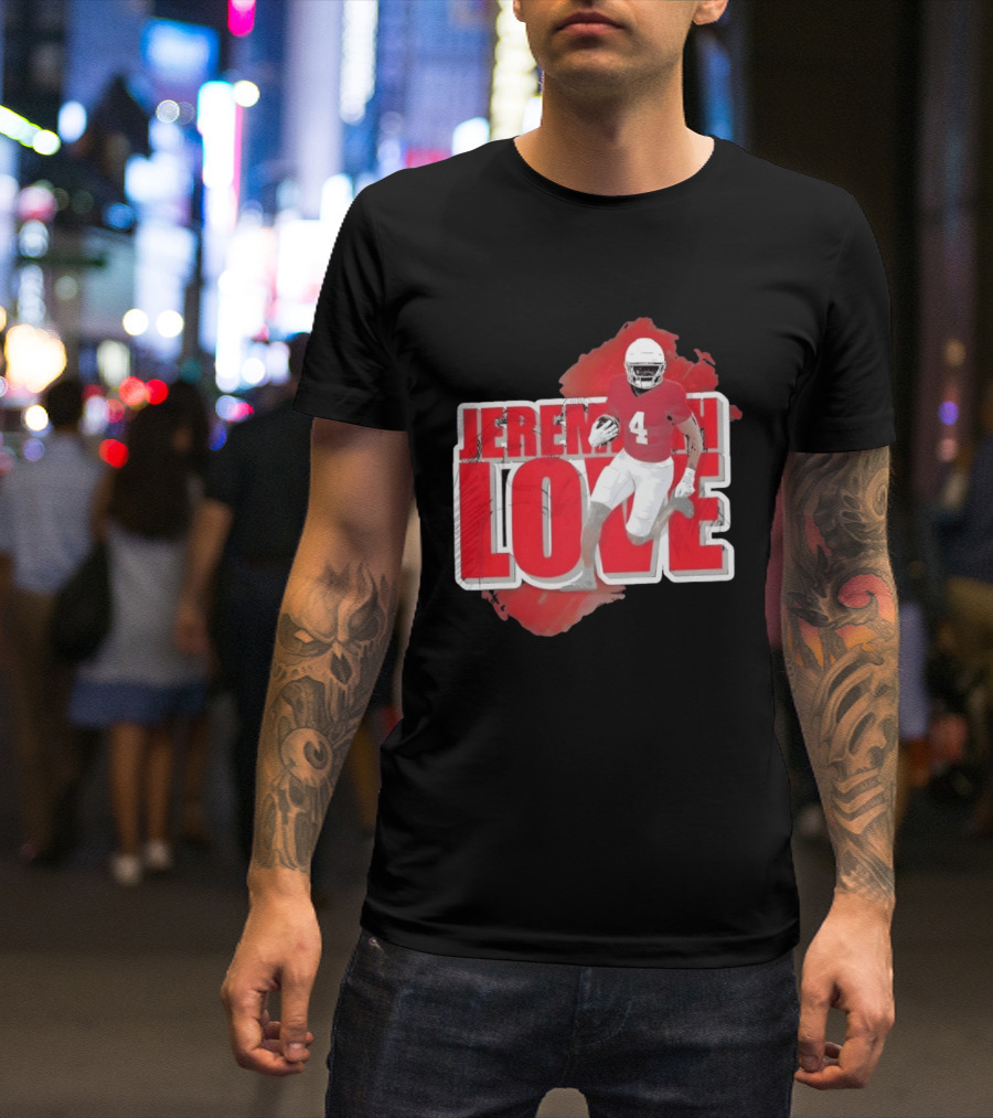 Jeremiyah Love Arizona Cardinals Football Number 4 Player T-Shirt