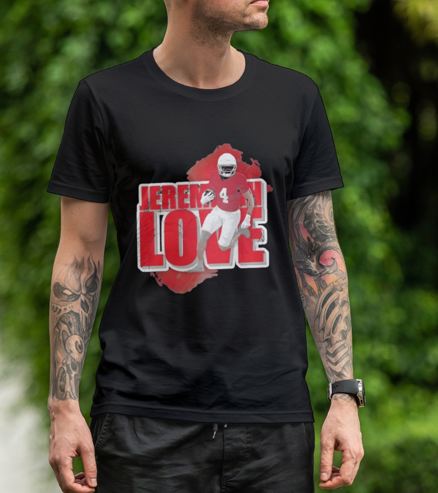 Jeremiyah Love Arizona Cardinals Football Number 4 Player T-Shirt
