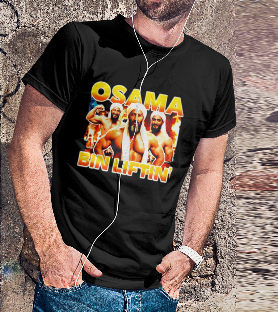 Osama Bin Liftin' Muscular Trio With Turbans And Explosive T-Shirt