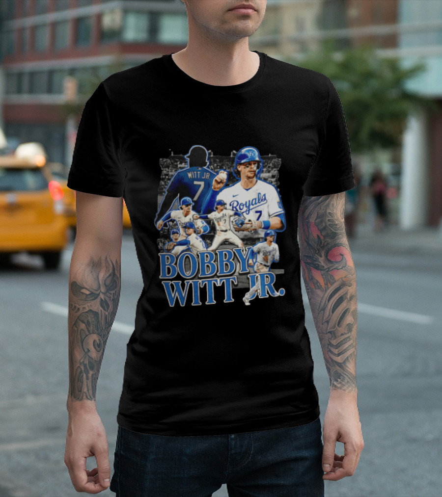 Kansas City Royals Bobby Witt Jr Multiple Poses Collage T-Shirt