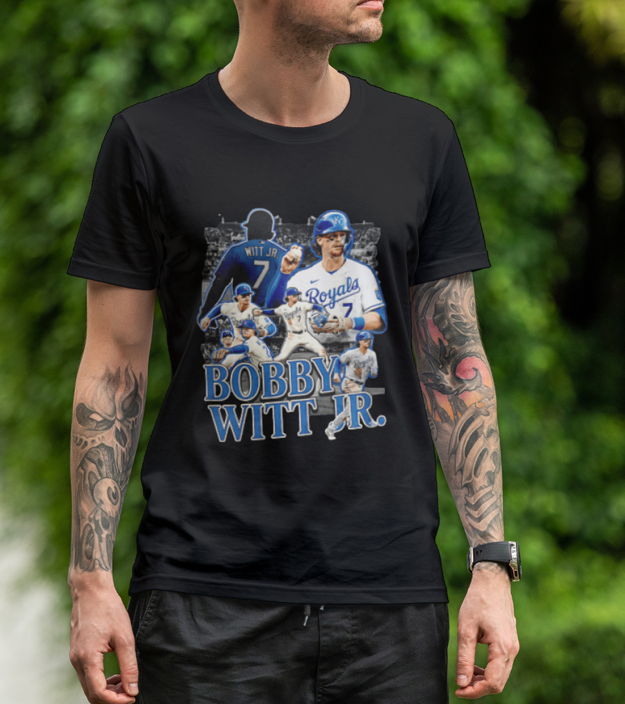 Kansas City Royals Bobby Witt Jr Multiple Poses Collage T-Shirt