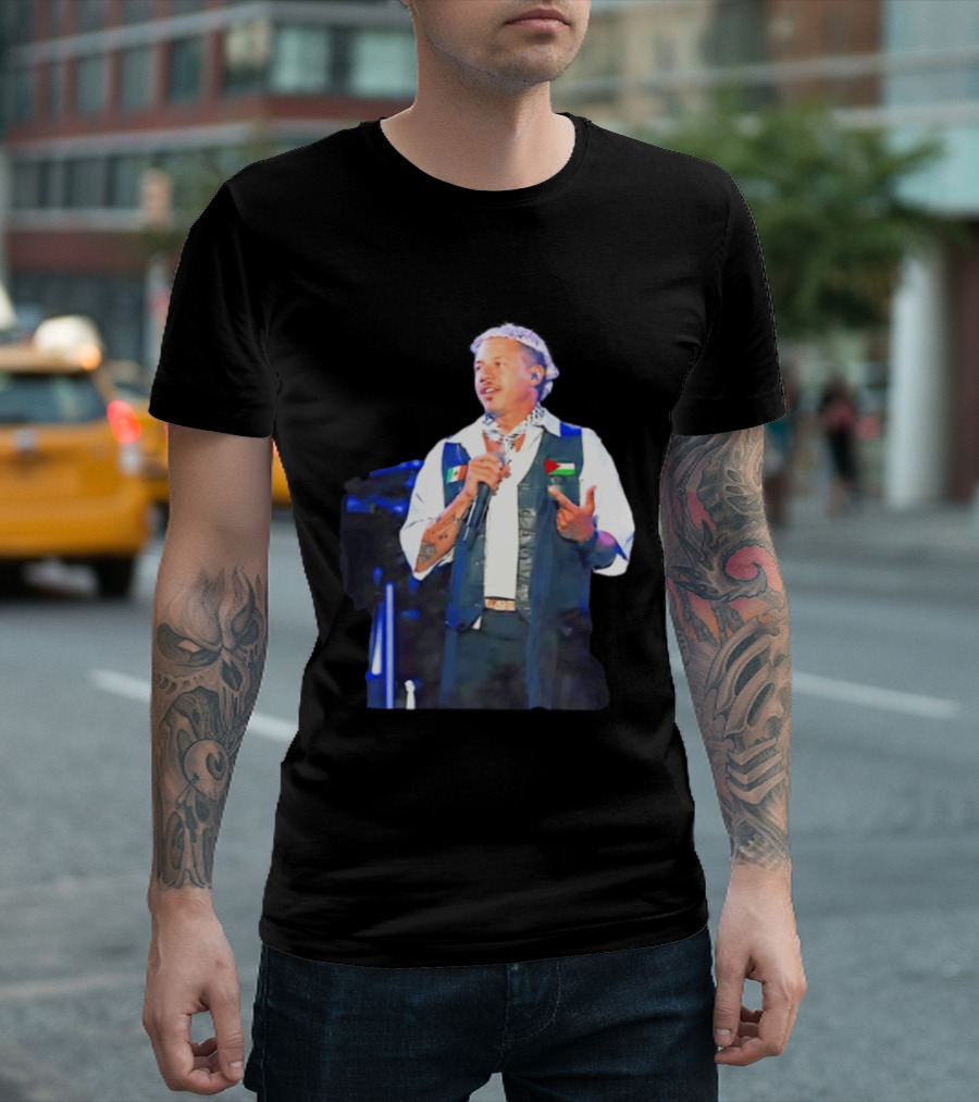 Macklemore Live Performance Vest With Flag Patches T-Shirt