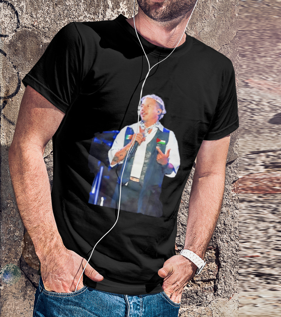 Macklemore Live Performance Vest With Flag Patches T-Shirt