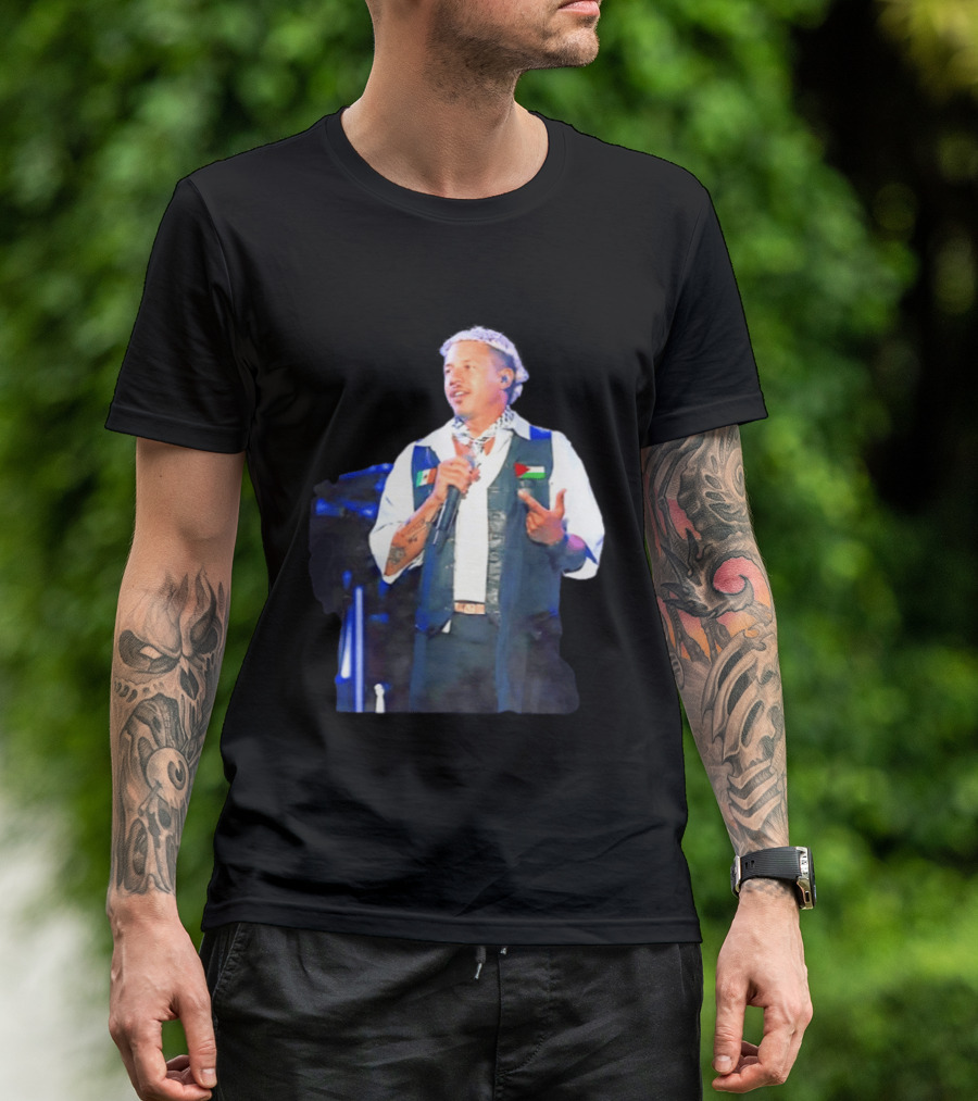 Macklemore Live Performance Vest With Flag Patches T-Shirt