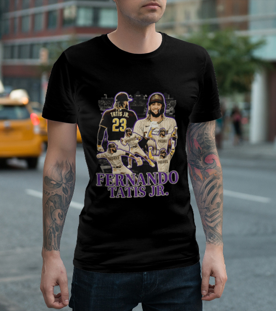 Fernando Tatis Jr San Diego Padres Baseball Player Multiple Images T-Shirt