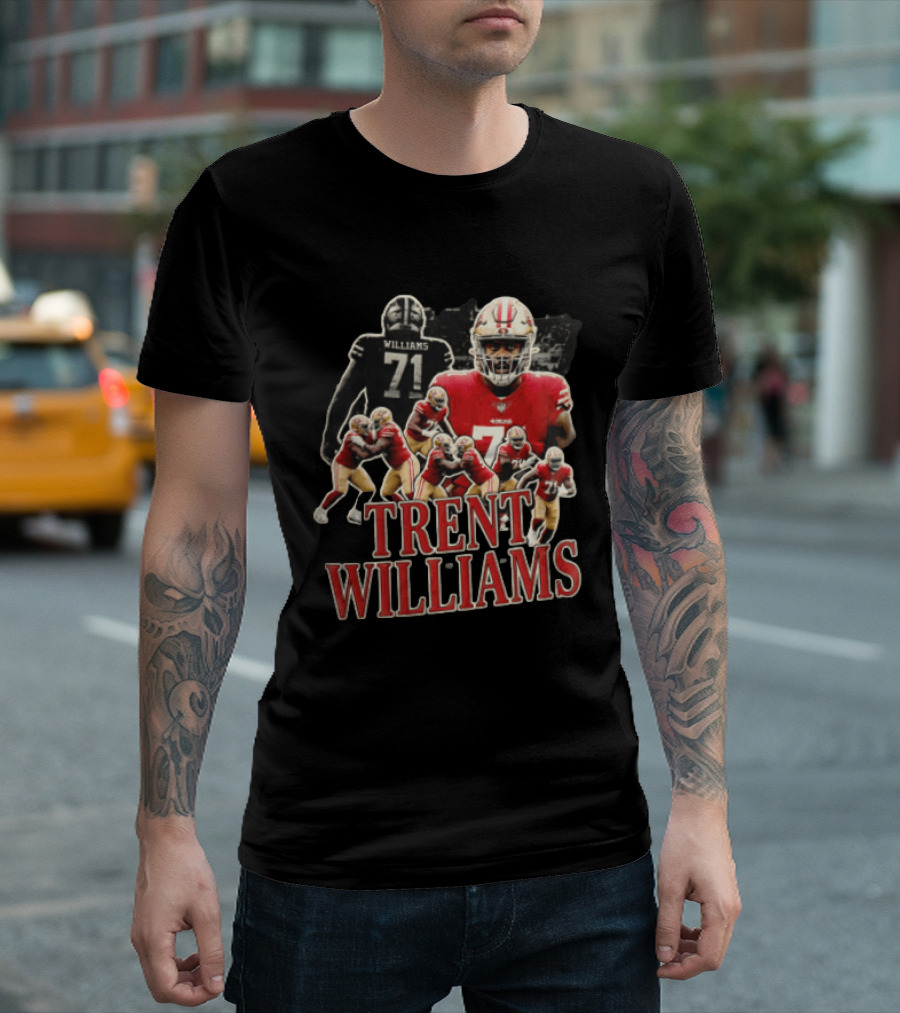 San Francisco 49ers Trent Williams Number 71 Action Poses T-Shirt