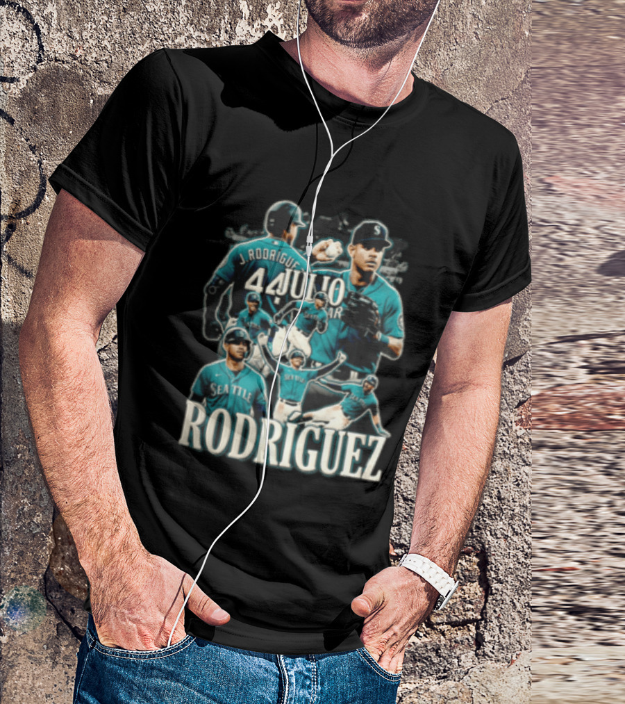 Seattle Mariners Julio Rodríguez Multiple Action Poses J. Rodríguez 44 T-Shirt