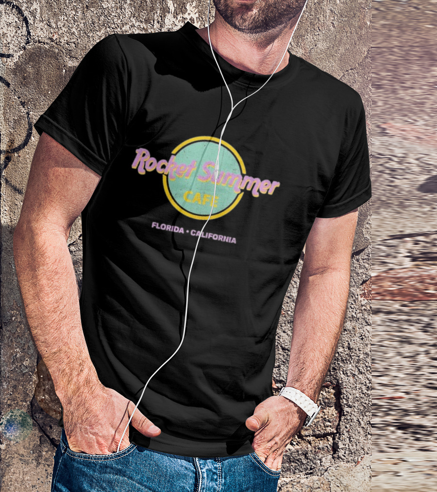 Rocket Summer Cafe Florida California T-Shirt