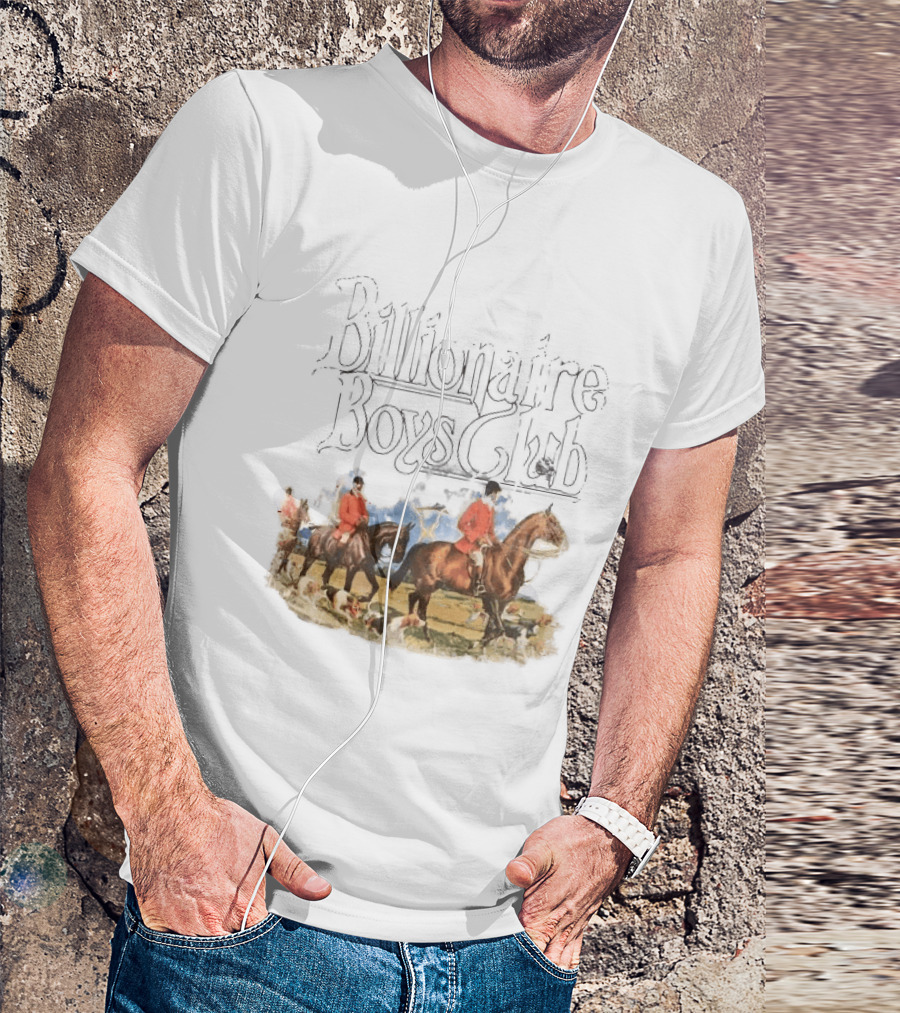 Billionaire Boys Club Equestrian Scene With Hunting Riders And Dogs T-Shirt