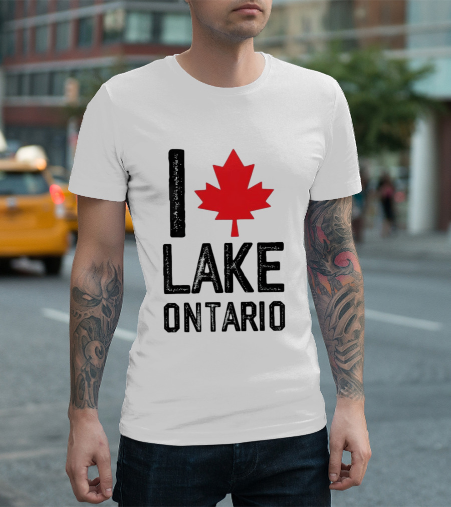 I Love Lake Ontario Maple Leaf Canada T-Shirt