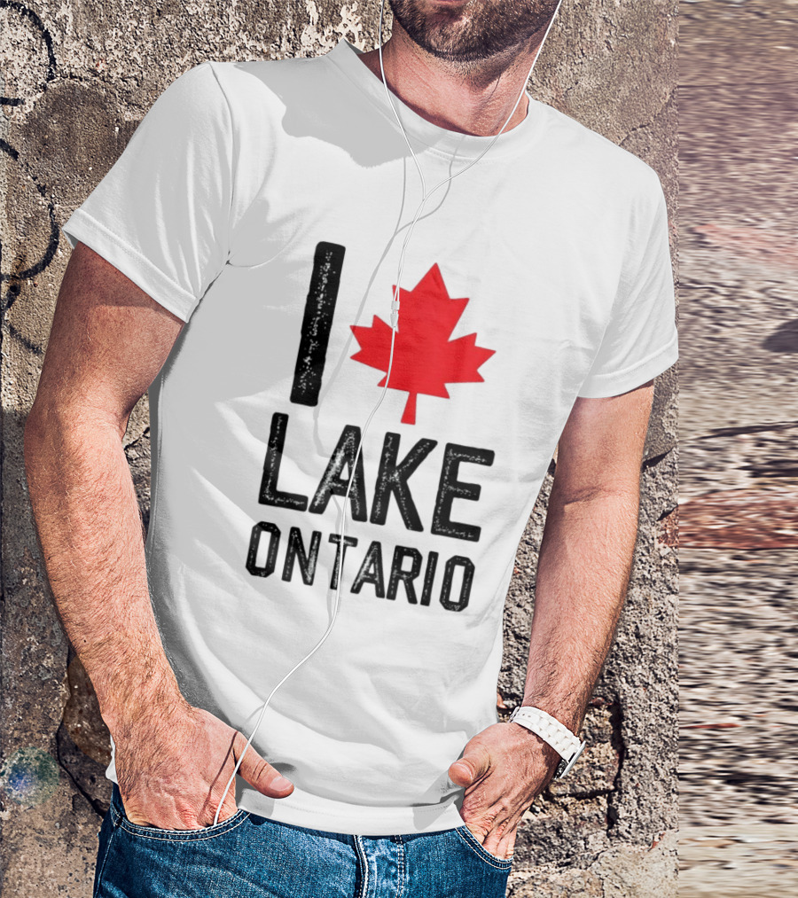 I Love Lake Ontario Maple Leaf Canada T-Shirt