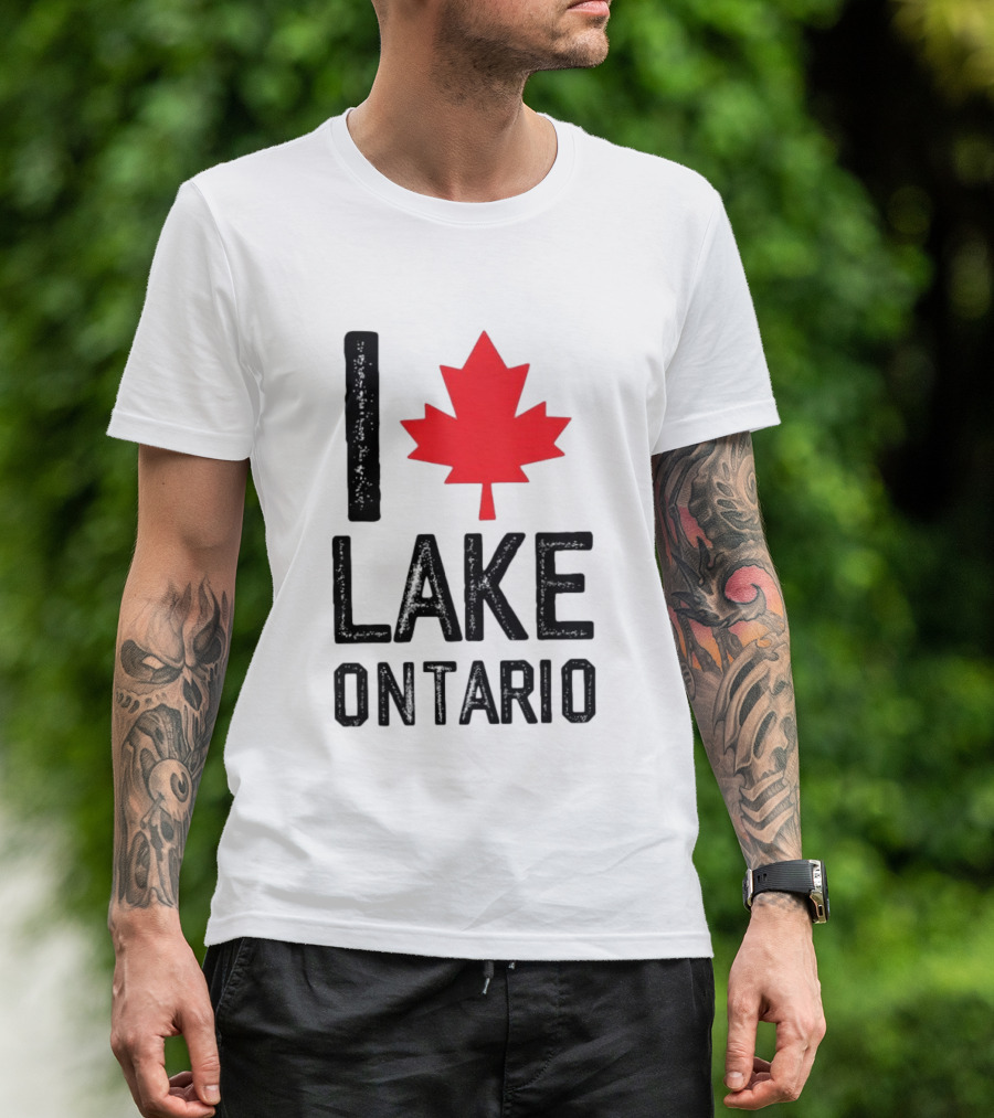 I Love Lake Ontario Maple Leaf Canada T-Shirt