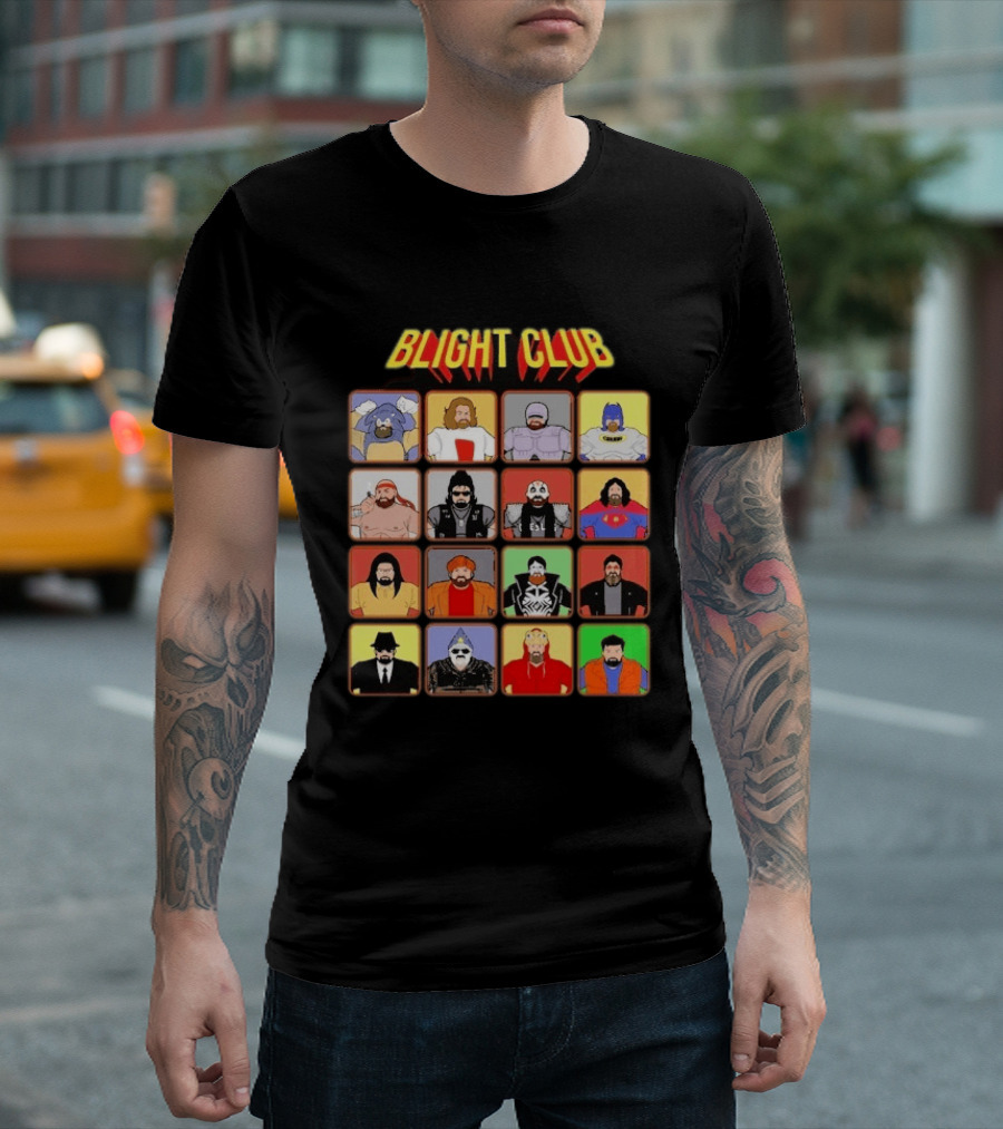Blight Club Blighty Bunch Iconic Characters Ensemble T-Shirt