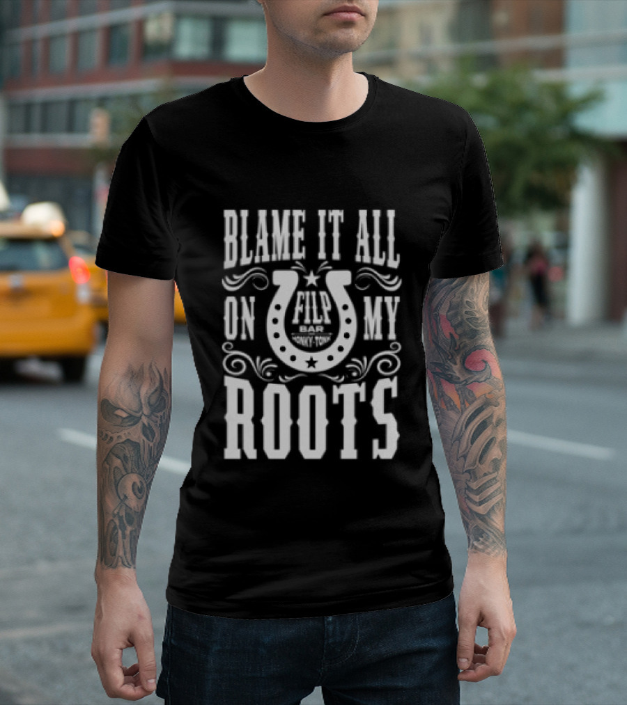 Garth Brooks Blame It All On My Roots Horseshoe Nashville TN Honky Tonk T-Shirt