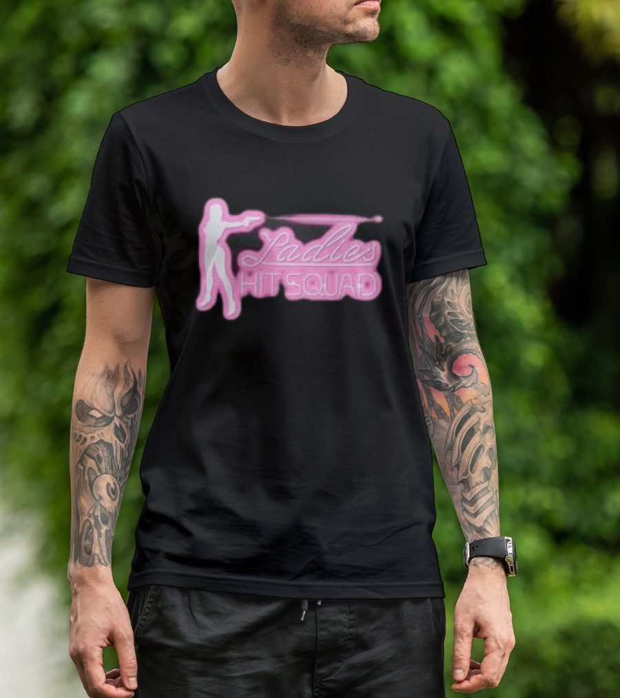 Corteiz Store Ladies Hit Squad Baby Silhouette Pink Neon T-Shirt