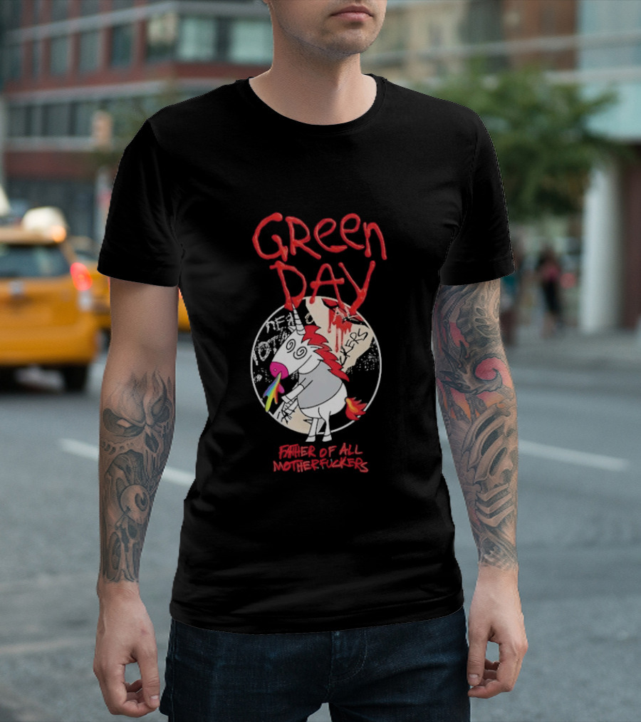 Green Day Father Of All Motherfuckers Unicorn Rainbow Cupcake T-Shirt