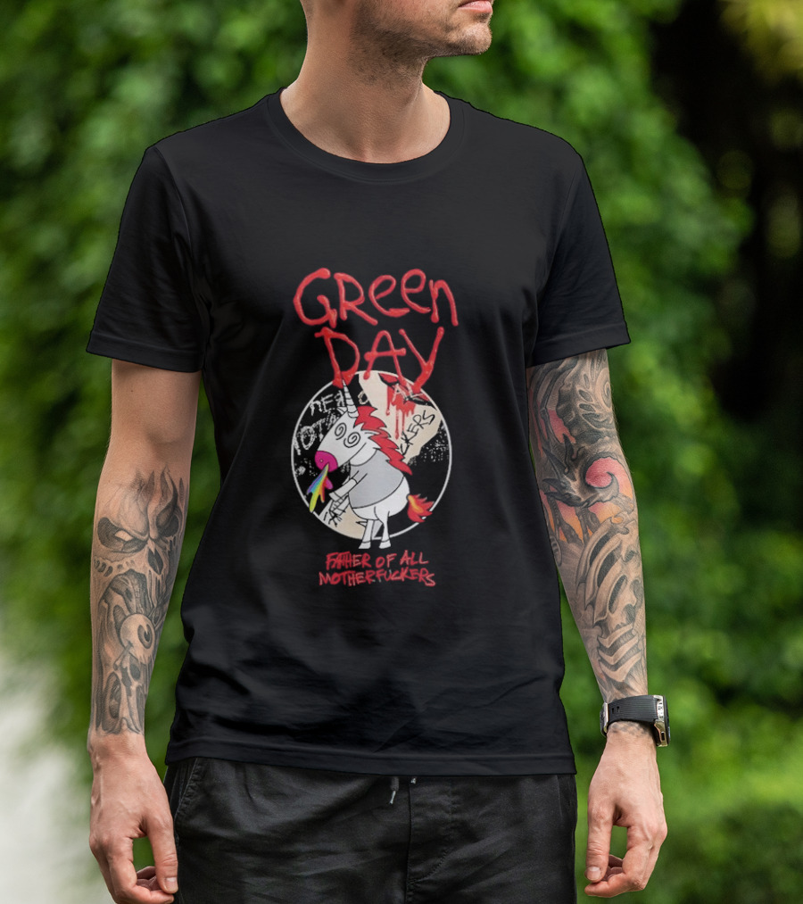 Green Day Father Of All Motherfuckers Unicorn Rainbow Cupcake T-Shirt