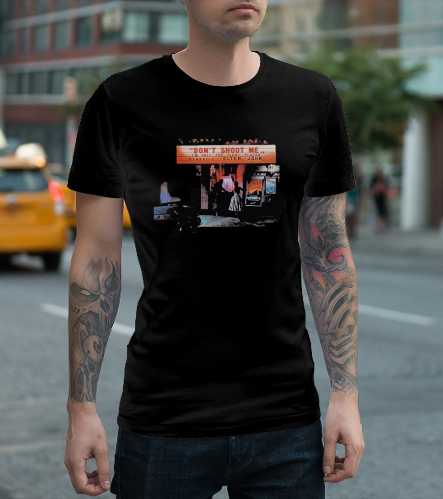 Elton John Don't Shoot Me I'm Only The Piano Player Starring Album Cover T-Shirt
