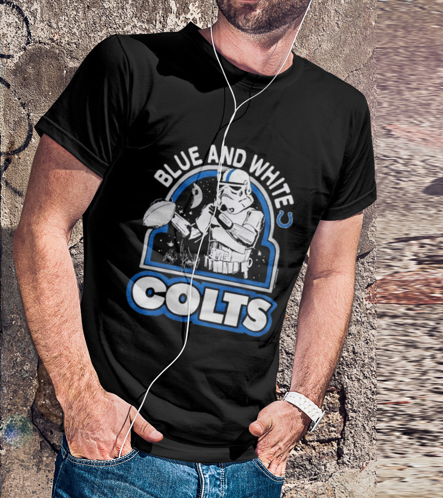 Blue And White Colts Star Wars Stormtroopers T-Shirt